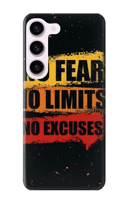 S3492 No Fear Limits Excuses Case For Samsung Galaxy S23