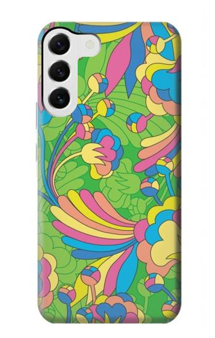 S3273 Flower Line Art Pattern Case For Samsung Galaxy S23 Plus