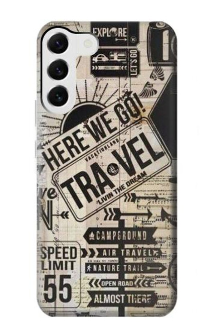 S3441 Vintage Travel Case For Samsung Galaxy S23 Plus