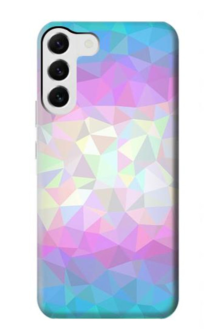 S3747 Trans Flag Polygon Case For Samsung Galaxy S23 Plus