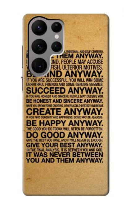 S2513 Mother Teresa Anyway Quotes Case For Samsung Galaxy S23 Ultra