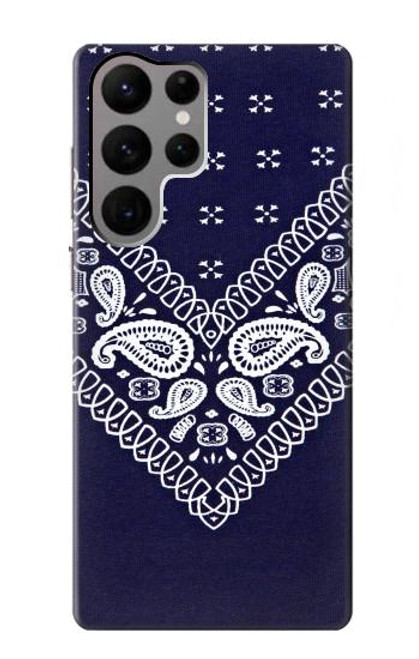 S3357 Navy Blue Bandana Pattern Case For Samsung Galaxy S23 Ultra