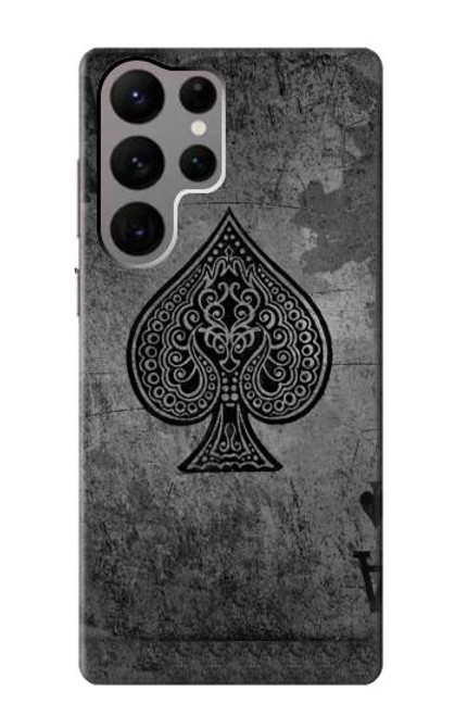 S3446 Black Ace Spade Case For Samsung Galaxy S23 Ultra