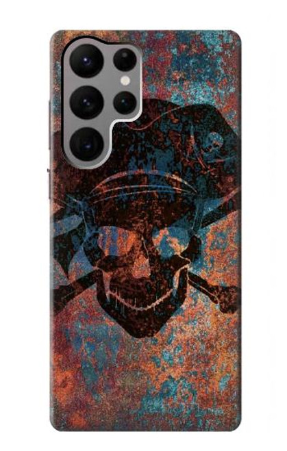 S3895 Pirate Skull Metal Case For Samsung Galaxy S23 Ultra
