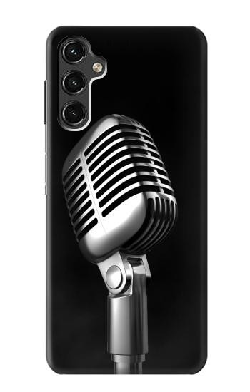 S1672 Retro Microphone Jazz Music Case For Samsung Galaxy A14 5G