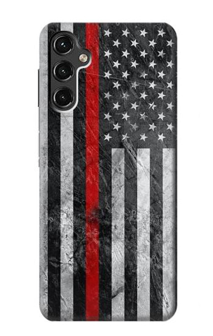 S3687 Firefighter Thin Red Line American Flag Case For Samsung Galaxy A14 5G