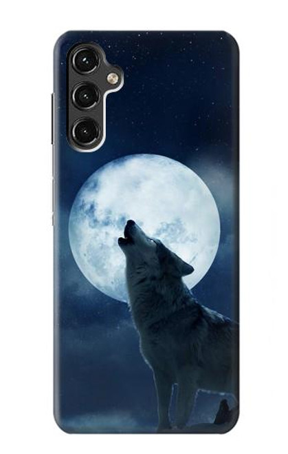 S3693 Grim White Wolf Full Moon Case For Samsung Galaxy A14 5G