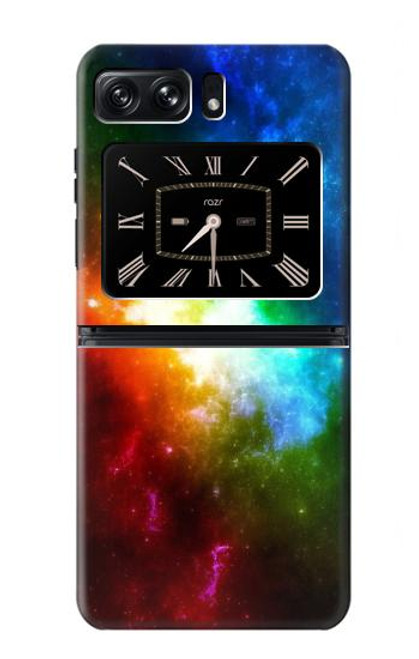 S2312 Colorful Rainbow Space Galaxy Case For Motorola Moto Razr 2022
