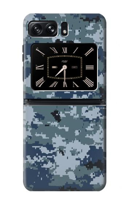 S2346 Navy Camo Camouflage Graphic Case For Motorola Moto Razr 2022