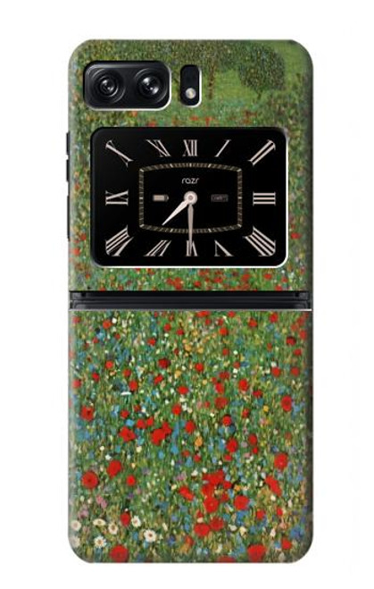 S2872 Gustav Klimt Poppy Field Case For Motorola Moto Razr 2022
