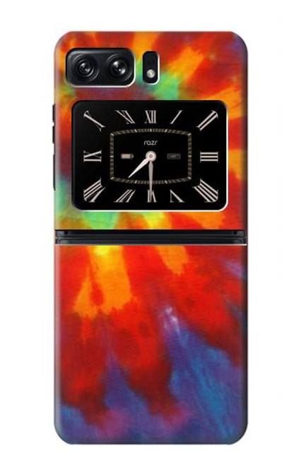 S2985 Colorful Tie Dye Texture Case For Motorola Moto Razr 2022