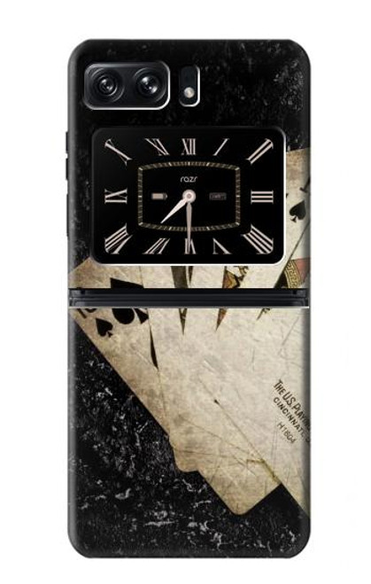 S3231 Vintage Royal Straight Flush Cards Case For Motorola Moto Razr 2022