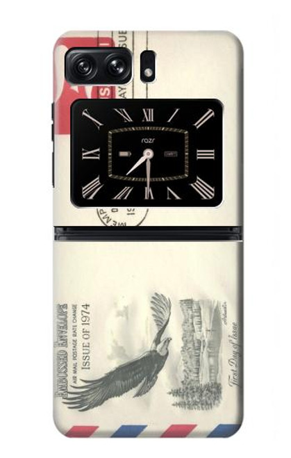 S3551 Vintage Airmail Envelope Art Case For Motorola Moto Razr 2022