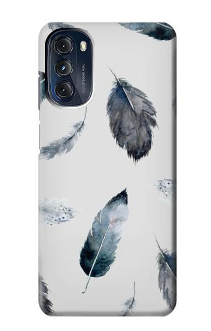 S3085 Feather Paint Pattern Case For Motorola Moto G 5G (2023)