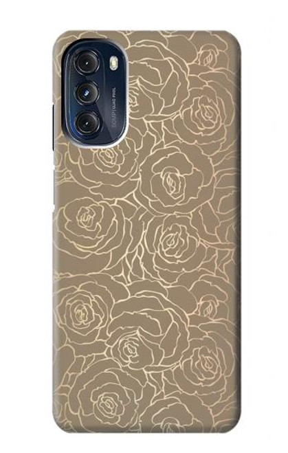 S3466 Gold Rose Pattern Case For Motorola Moto G 5G (2023)