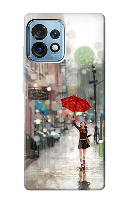 S0108 Girl in The Rain Case For Motorola Edge+ (2023), X40, X40 Pro, Edge 40 Pro