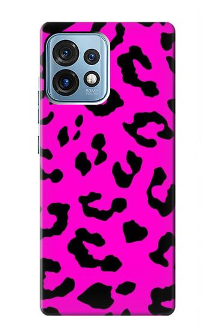S1850 Pink Leopard Pattern Case For Motorola Edge+ (2023), X40, X40 Pro, Edge 40 Pro
