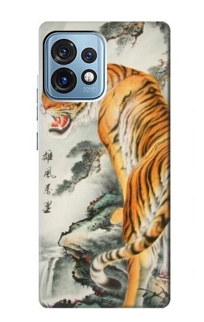 S1934 Chinese Tiger Painting Case For Motorola Edge+ (2023), X40, X40 Pro, Edge 40 Pro