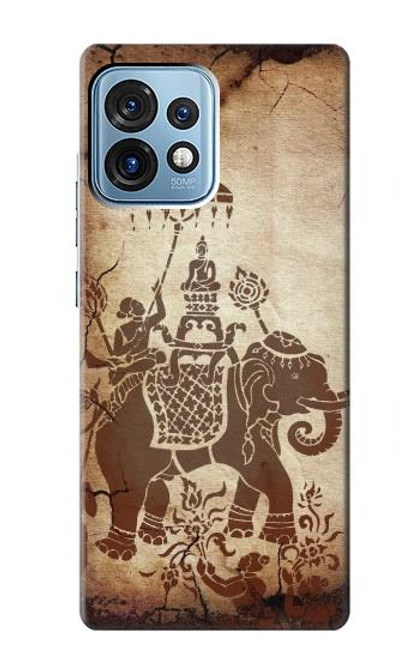 S2102 Thai Art Buddha on Elephant Case For Motorola Edge+ (2023), X40, X40 Pro, Edge 40 Pro
