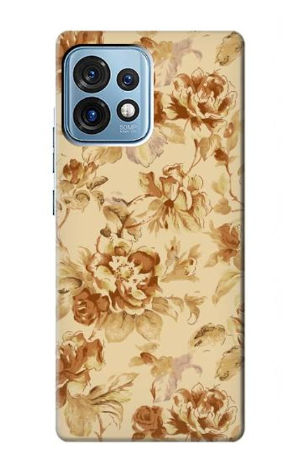 S2180 Flower Floral Vintage Pattern Case For Motorola Edge+ (2023), X40, X40 Pro, Edge 40 Pro