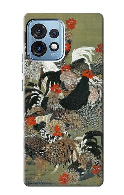 S2699 Ito Jakuchu Rooster Case For Motorola Edge+ (2023), X40, X40 Pro, Edge 40 Pro