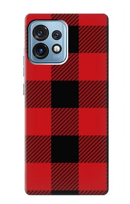 S2931 Red Buffalo Check Pattern Case For Motorola Edge+ (2023), X40, X40 Pro, Edge 40 Pro