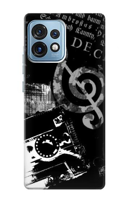 S3197 Music Cassette Note Case For Motorola Edge+ (2023), X40, X40 Pro, Edge 40 Pro