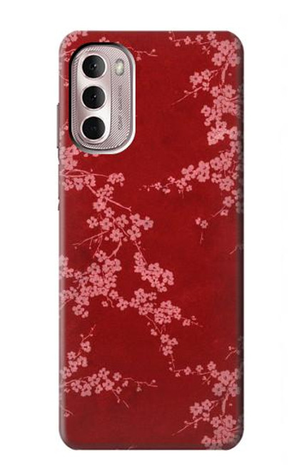 S3817 Red Floral Cherry blossom Pattern Case For Motorola Moto G Stylus 4G (2022)