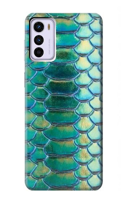 S3414 Green Snake Scale Graphic Print Case For Motorola Moto G42
