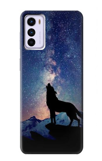 S3555 Wolf Howling Million Star Case For Motorola Moto G42