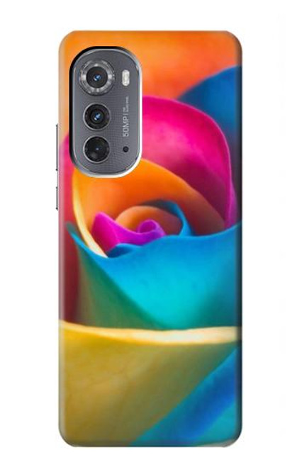 S1671 Rainbow Colorful Rose Case For Motorola Edge (2022)