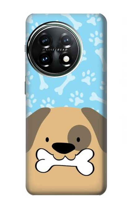 S2669 Cute Dog Paws Bones Cartoon Case For OnePlus 11
