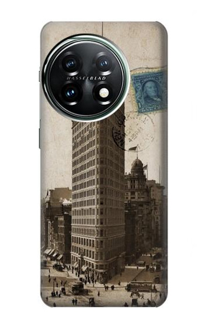 S2832 New York 1903 Flatiron Building Postcard Case For OnePlus 11