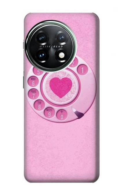 S2847 Pink Retro Rotary Phone Case For OnePlus 11