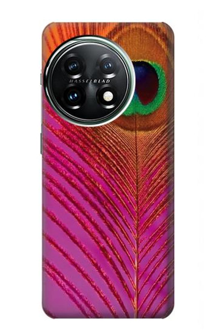 S3201 Pink Peacock Feather Case For OnePlus 11