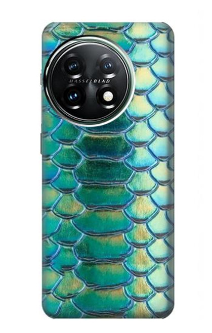 S3414 Green Snake Scale Graphic Print Case For OnePlus 11