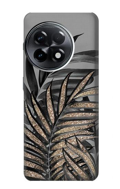 S3692 Gray Black Palm Leaves Case For OnePlus 11R