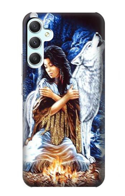 S0147 Grim Wolf Indian Girl Case For Samsung Galaxy A34 5G