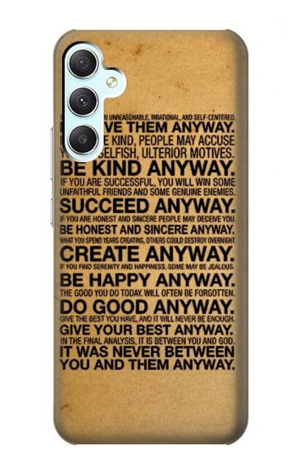 S2513 Mother Teresa Anyway Quotes Case For Samsung Galaxy A34 5G