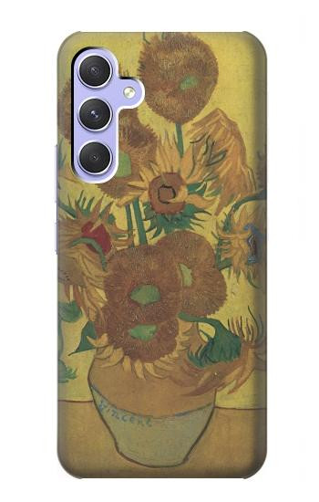 S0214 Van Gogh Vase Fifteen Sunflowers Case For Samsung Galaxy A54 5G