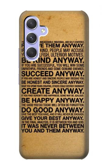 S2513 Mother Teresa Anyway Quotes Case For Samsung Galaxy A54 5G