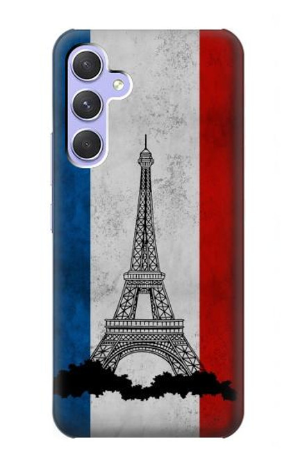 S2859 Vintage France Flag Eiffel Tower Case For Samsung Galaxy A54 5G