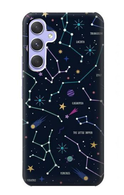 S3220 Star Map Zodiac Constellations Case For Samsung Galaxy A54 5G