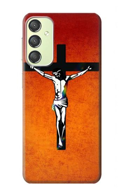 S2421 Jesus Christ On The Cross Case For Samsung Galaxy A24 4G