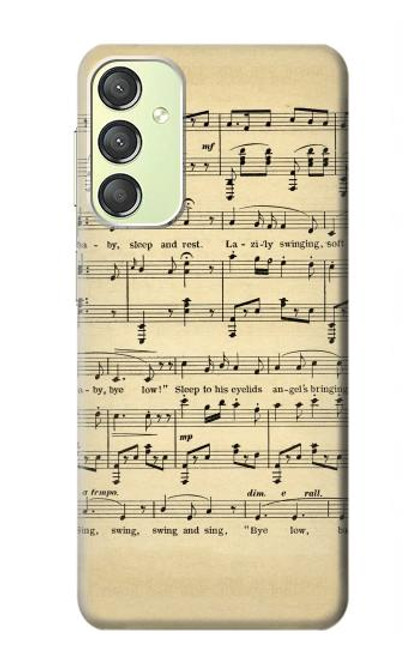 S2504 Vintage Music Sheet Case For Samsung Galaxy A24 4G