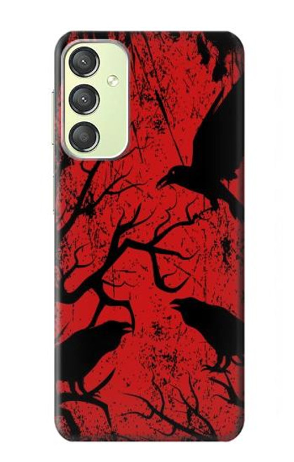 S3325 Crow Black Blood Tree Case For Samsung Galaxy A24 4G