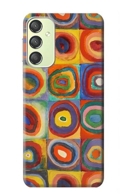 S3409 Squares Concentric Circles Case For Samsung Galaxy A24 4G