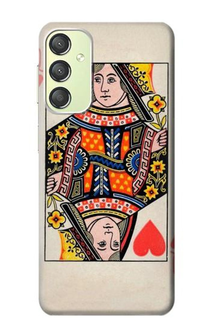 S3429 Queen Hearts Card Case For Samsung Galaxy A24 4G