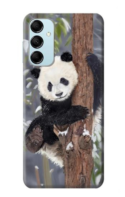 S3793 Cute Baby Panda Snow Painting Case For Samsung Galaxy M14