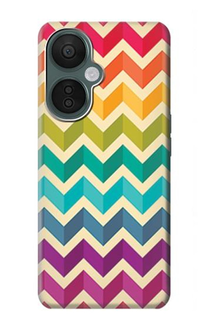 S2362 Rainbow Colorful Shavron Zig Zag Pattern Case For OnePlus Nord CE 3 Lite, Nord N30 5G